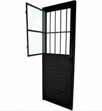 Porta CRV Nobre Lambri Com Postigo Black 80X2.1 Esquerda