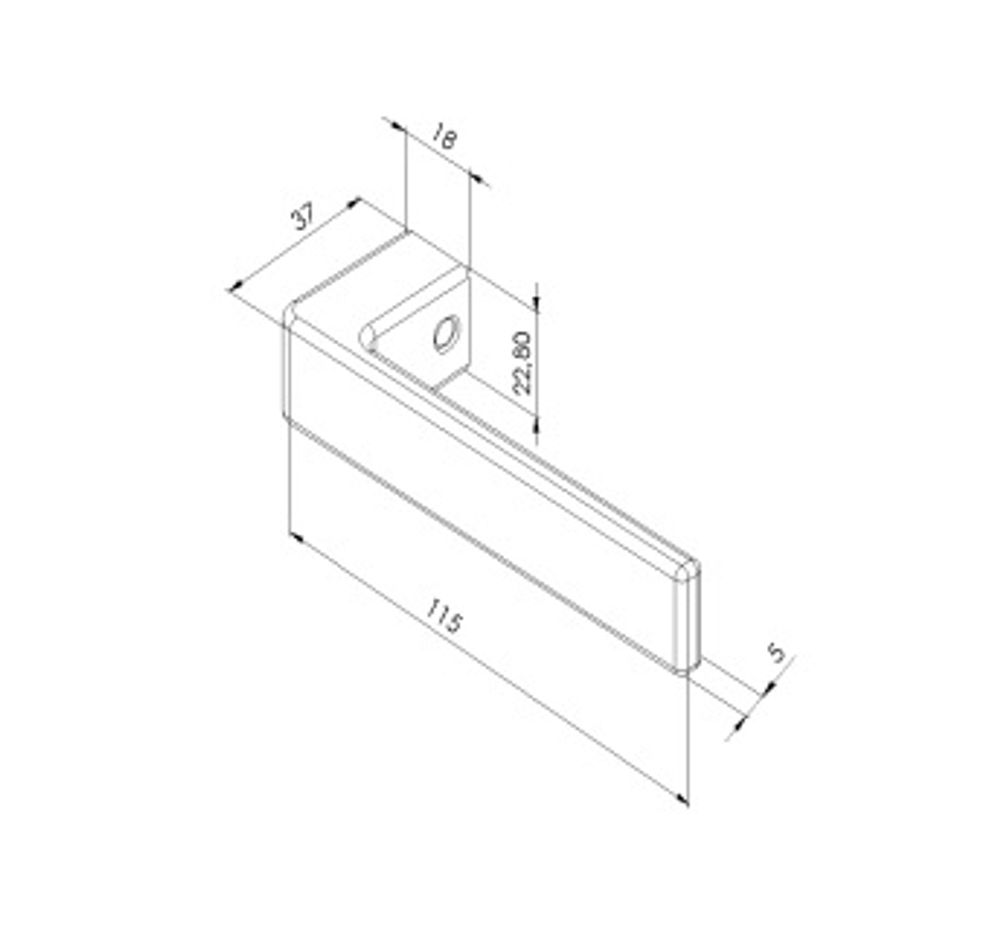 Fechadura Externa Zm Modena 55mm Roseta Quadrada 529PE Cromado