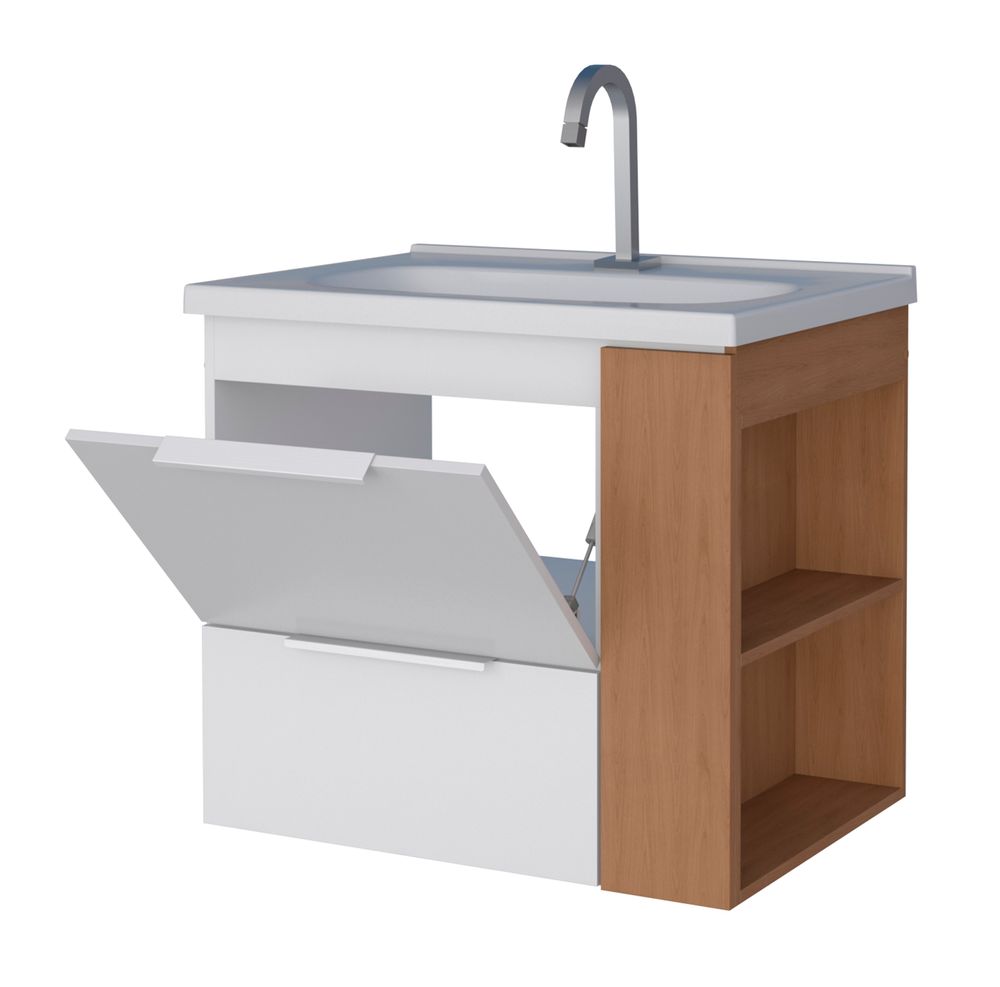 Gabinete Madeira Cosmos Direita 60cm Branco