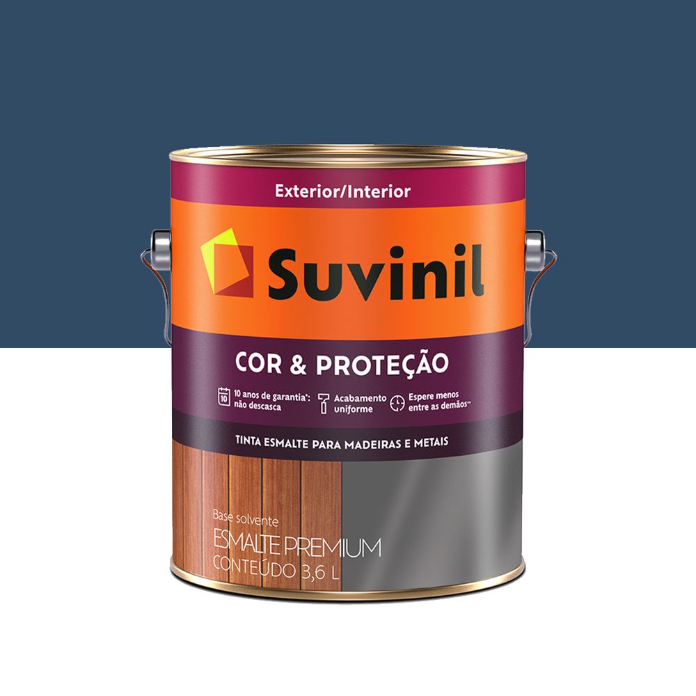 Tinta Esmalte Brilhante Cor e Proteção 3,6 Litros Azul Del Rey