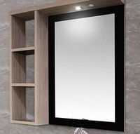 Espelheira Glass Led 80cm Maple/Preto