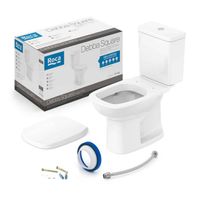 Bacia com caixa Acoplada e Kit Instalação Debba Square Branco