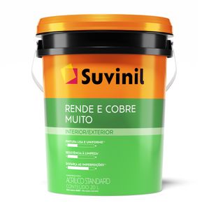 Tinta Acrílica Fosco Exterior e Interior Rende Cobre Muito 20 Litros Branco Neve