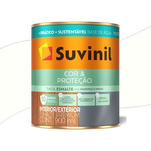 Tinta Esmalte Cor & Proteção Base Água Acetinado 0,9 Litros Branco