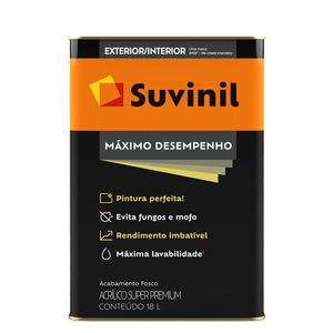 Tinta Acrílica Fosco Exterior e Interior Maxi Desempenho 18 Litros Branco