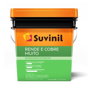 Tinta Acrílica Fosco Stand Rende Cobre Muito 15 Litros Branco Neve