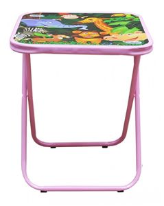 Mesa Dobrável Itália em Aço Infantil Rosa Floresta