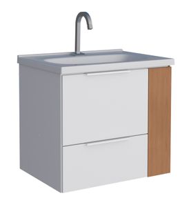 Gabinete Madeira Cosmos Direita 60cm Branco