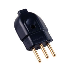 Plugue Macho 2P + Terra 20A 250V Preto