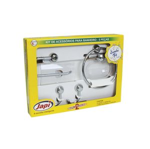 Kit Acessórios para Banheiro Samba Fit 5 Peças Cromado