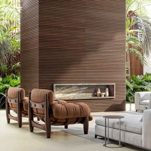 Revestimento A 45x90 Flut Caruá Rosso Acetinado Caixa com 2,00m²