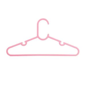 Kit 5 Cabides Infantis de Plástico Rosa