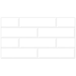 Revestimento A 32x59 Brick White Relevo Acetinado Retificado Caixa com 2,30m²