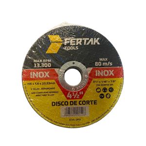 Disco Abrasivo de Corte Metal 115 x 1.6 - 4.1/2