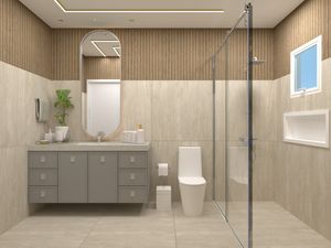 Porcelanato A 91x91 Travertino Suave Acetinado Retificado Caixa com 2,48m²