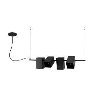 Pendente Kina Light 4xG9 Bivolt Alumínio Preto Liso