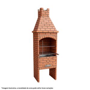 Churrasqueira 65cm Colonial Vermelha