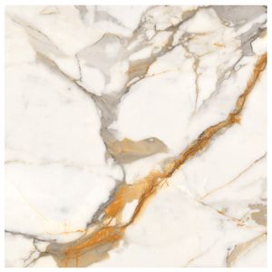 Piso A 75x75 Semi Grês Calacata Gold Polido Retificado