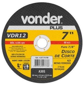 Disco de Corte 7 X 1/8 X 7/8