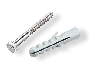 Bucha Nylon com Parafuso 12mm Sextavado com 2 Unidades