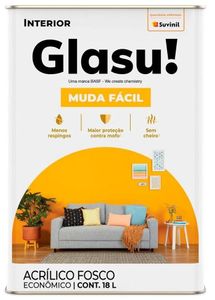 Tinta Acrílica Fosco Muda Fácil 18 Litros Branco Gelo