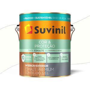 Tinta Esmalte Cor & Proteção Base Água Brilhante 3,6 Litros Branco Neve