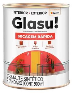 Tinta Esmalte Brilhante Secagem Rápida 0,9 Litros Cinza Médio