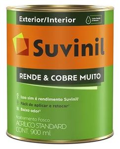 Tinta Acrílica Fosco Exterior e Interior Rende e Cobre Muito 0,9 Litros Branco Neve