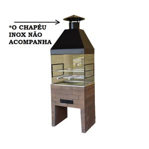 CHURRASQUEIRA 64 CAFE RUSTICO C/ VIDRO BLACK