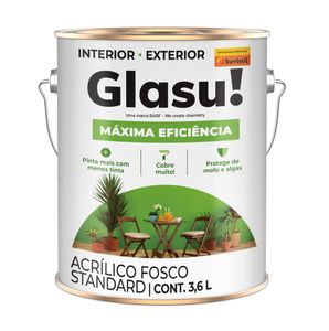 Tinta Acrílica Fosco Máxima Eficiência 3,6 Litros Branco Neve