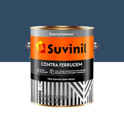 Tinta Esmalte Contra Ferrugem 3,6 Litros Azul Del Rey