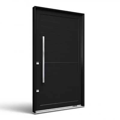 PORTA PIVOTANTE ULLIAN ECCELLENTE 225X130CM PRETO FOSCO (ESQUERDA)