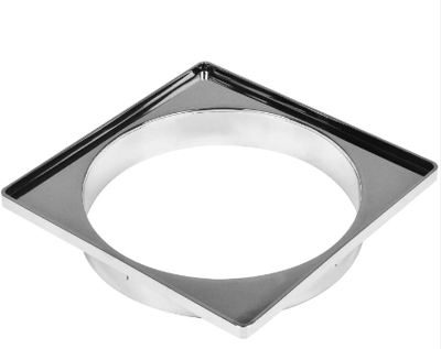 Porta Quadrada Para Grelha Prata 100mm
