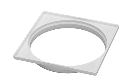 Porta Quadrada Para Grelha Branca 100mm