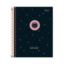CADERNO COLEG.C/D 1X1 80F CUTE CAT