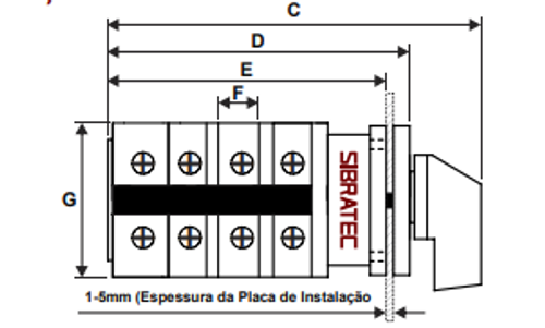Chave Transferência Rede/Gerador ou Reversão- 32A - Liga/ Desliga