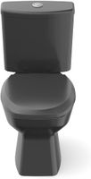 kit Incepa Thema Vaso C/Caixa Acoplada+Assento Preto