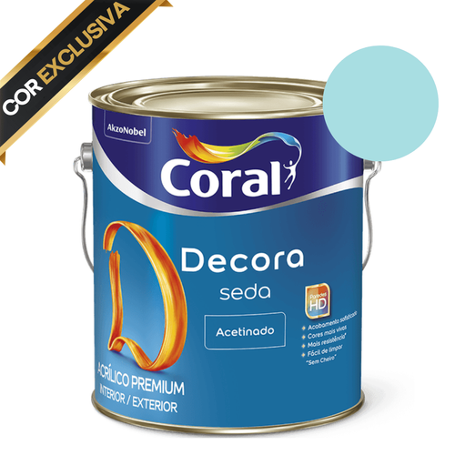 Tinta coral fada azul decora Seda 3,2 litros TROLLS