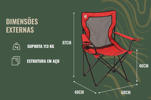 Cadeira Dobrável Coleman Vermelha